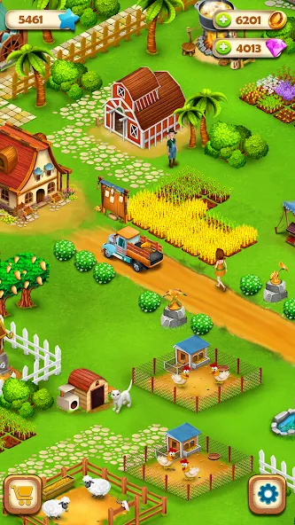 Country Valley Farming Game (Парадайз Хей Фарм Айленд) [МОД: Много денег, Монет и Все открыто] Screenshot 3