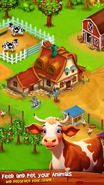Country Valley Farming Game (Парадайз Хей Фарм Айленд) [МОД: Много денег, Монет и Все открыто] Screenshot 4