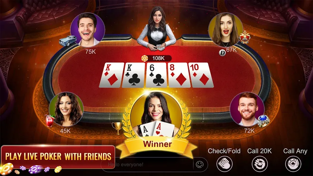 RallyAces Poker (РаллиЭйс Покер) [МОД: Много монет, Открытые уровни и Мега MOD] Screenshot 1