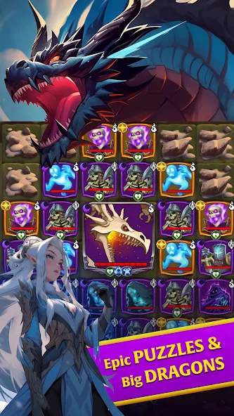 Friends & Dragons - Puzzle RPG [МОД: Бесконечные деньги, Монеты и Мега MOD] Screenshot 2