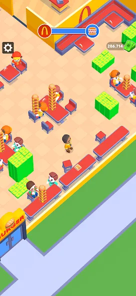 My Burger Shop: Burger Games (Май Бургер Шоп Игры) [МОД: Меню, Бесконечные монеты и Открытые уровни] Screenshot 1