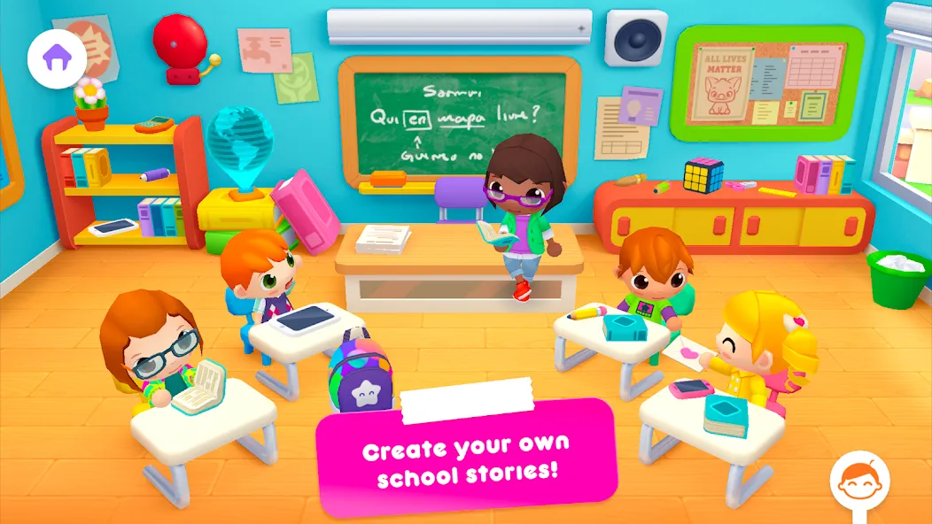 Sunny School Stories (Санны Скул Сториз) [МОД: Меню, Бесконечные монеты и Открытые уровни] Screenshot 1