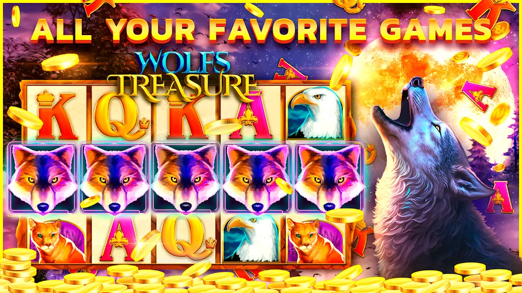 Legandary slots Casino Games [МОД: Много монет, Открытые уровни и Мега MOD] Screenshot 1