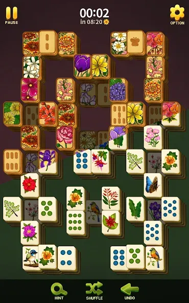 Mahjong Blossom Solitaire [МОД: Много монет, Открытые уровни и Мега MOD] Screenshot 4