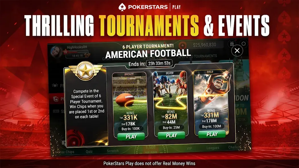 PokerStars Play: Texas Hold'em (ПокерСтарс Плей) [МОД: Меню, Бесконечные монеты и Открытые уровни] Screenshot 3