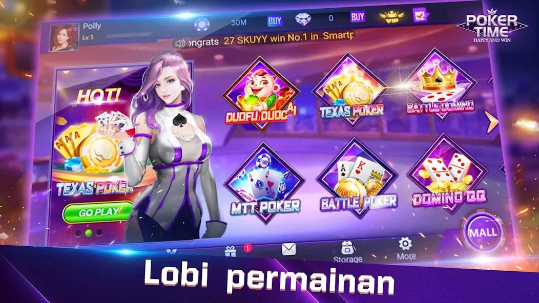 Poker Time- Pulsa Texas Holdem (Покер Тайм) [МОД: Деньги, Монеты и Меню MOD] Screenshot 4
