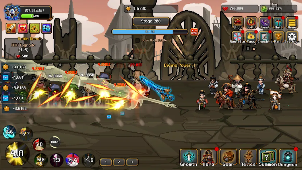 Hero Sword - Idle RPG (Хиро Сворд) [МОД: Много монет, Открытые уровни и Мега MOD] Screenshot 1