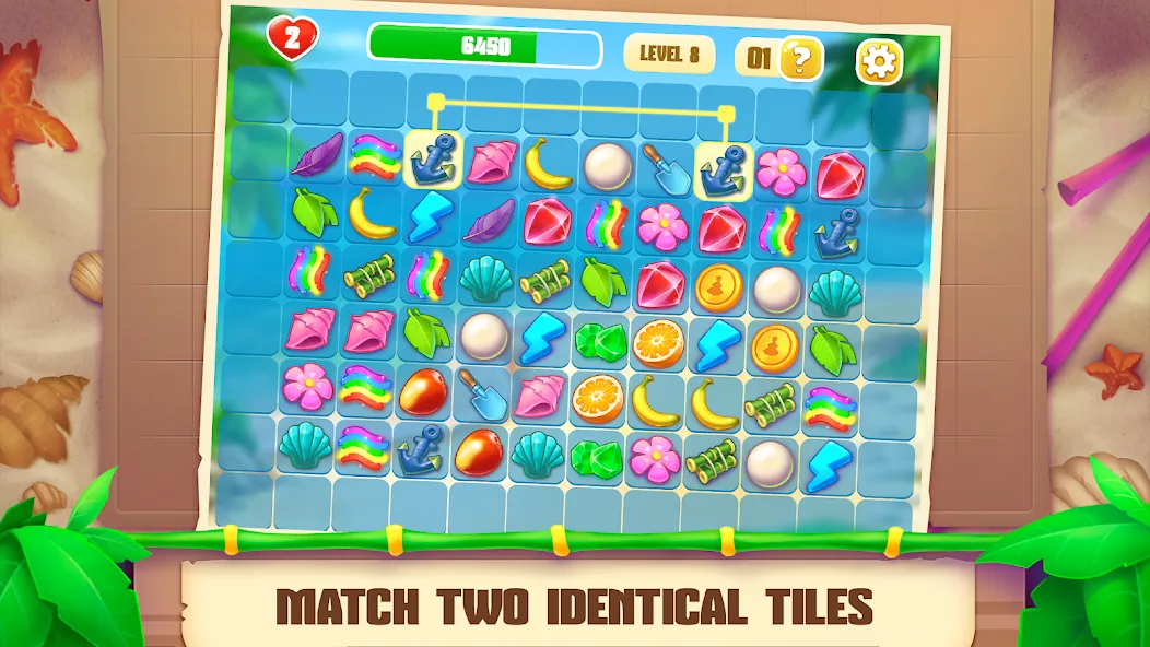 Onet Paradise: connect 2 tiles (Онет Парадайз) [МОД: Бесконечные деньги, Монеты и Мега MOD] Screenshot 2