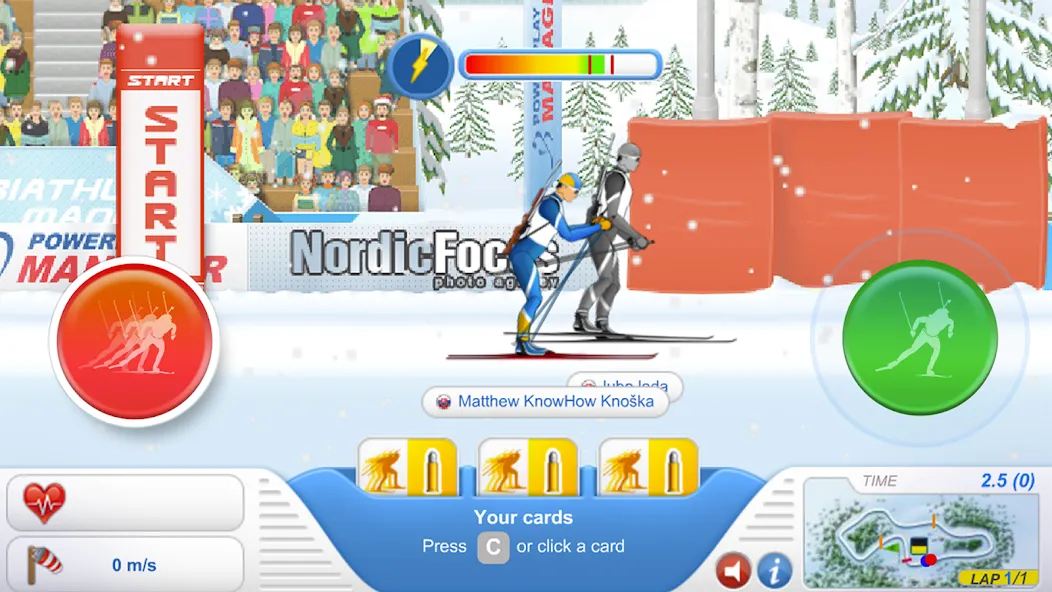 Biathlon Mania (Биатлон Мания) [МОД: Бесконечные деньги, Монеты и Мега MOD] Screenshot 1