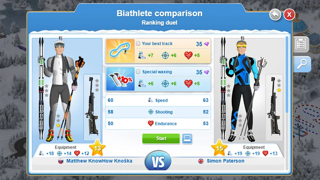 Biathlon Mania (Биатлон Мания) [МОД: Бесконечные деньги, Монеты и Мега MOD] Screenshot 5