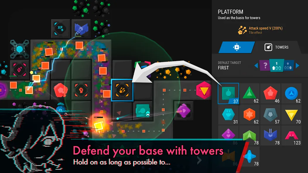 Infinitode 2 - Tower Defense (Инфинитод 2) [МОД: Деньги, Монеты и Меню MOD] Screenshot 1