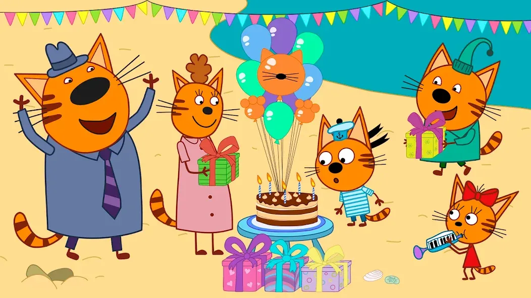 Kid-E-Cats: Kids birthday [МОД: Много монет, Открытые уровни и Мега MOD] Screenshot 5