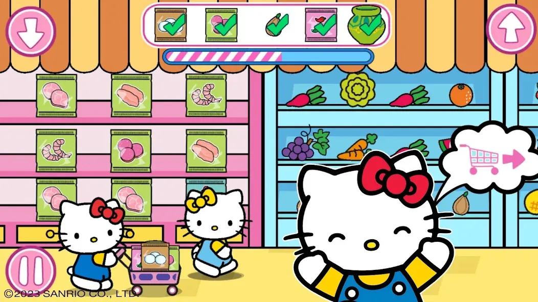 Hello Kitty: Kids Supermarket (Хеллоу Китти) [МОД: Все открыто, Дополнительные деньги и Меню MOD] Screenshot 2