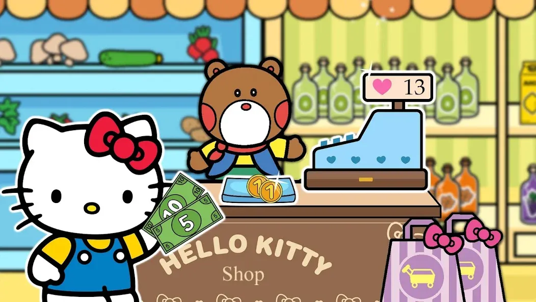 Hello Kitty: Kids Supermarket (Хеллоу Китти) [МОД: Все открыто, Дополнительные деньги и Меню MOD] Screenshot 3