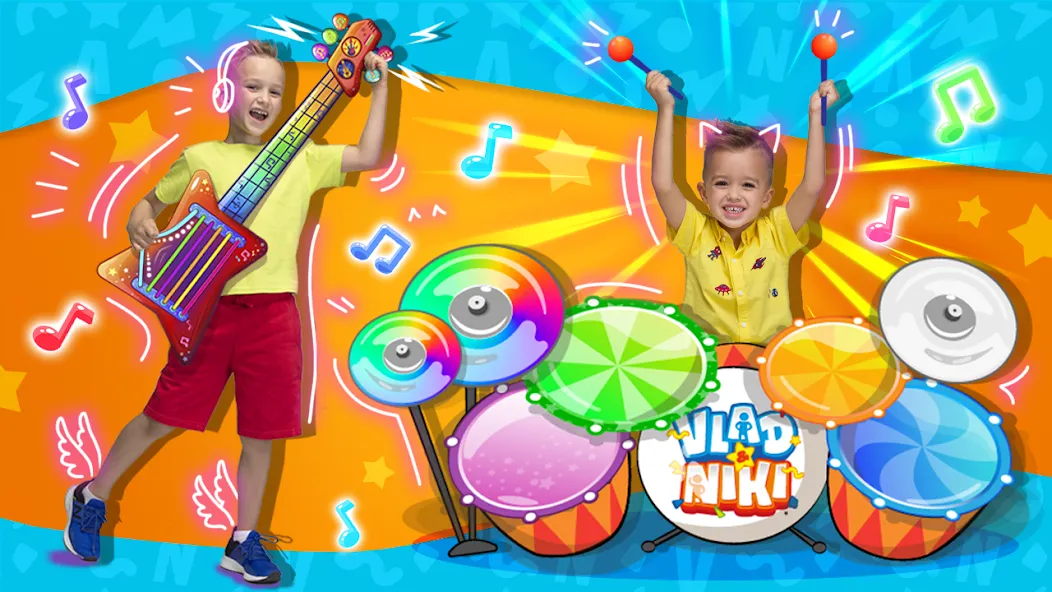 Vlad and Niki: Kids Piano [МОД: Много денег, Монет и Все открыто] Screenshot 2