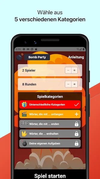 Bomb Party: Das Bombenspiel! (Бомб Пати) [МОД: Много монет, Открытые уровни и Мега MOD] Screenshot 1