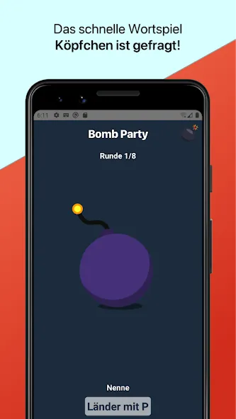 Bomb Party: Das Bombenspiel! (Бомб Пати) [МОД: Много монет, Открытые уровни и Мега MOD] Screenshot 2