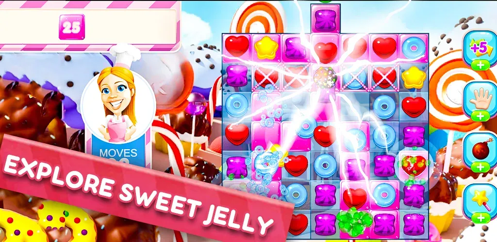 Jelly Kingdom Crush - Match 3 [МОД: Много монет, Открытые уровни и Мега MOD] Screenshot 3