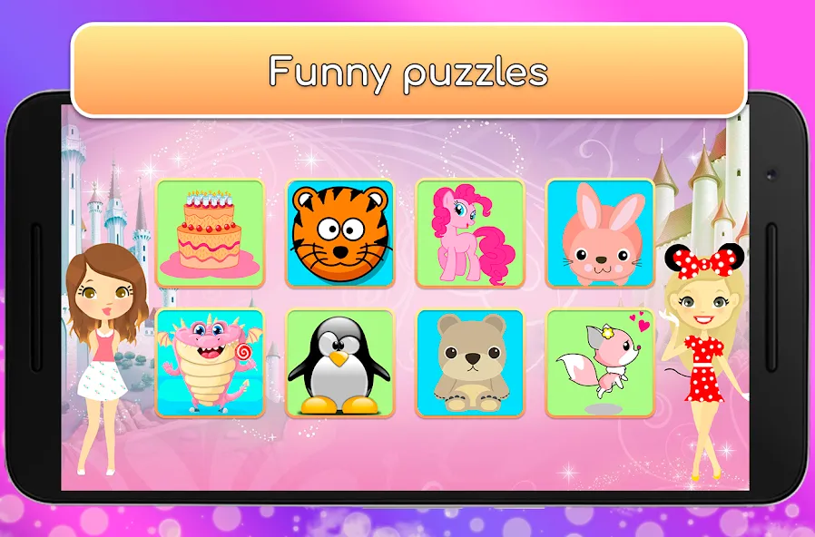 Kids Games for Girls. Puzzles [МОД: Деньги, Монеты и Меню MOD] Screenshot 2