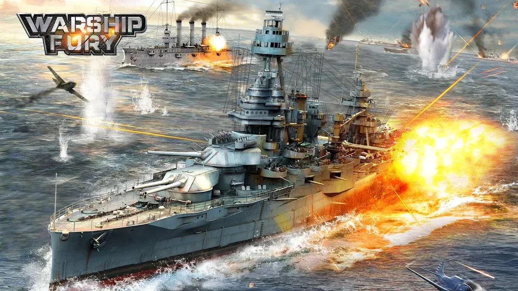 Warship Fury [МОД: Меню, Бесконечные монеты и Открытые уровни] Screenshot 1