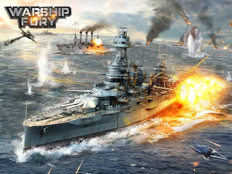 Warship Fury [МОД: Меню, Бесконечные монеты и Открытые уровни] Screenshot 5