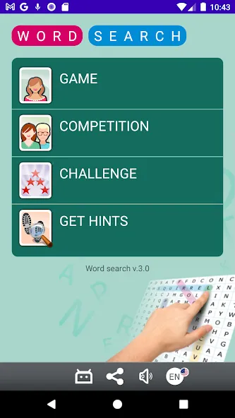 Word search (Сопа де летрас) [МОД: Все открыто, Дополнительные деньги и Меню MOD] Screenshot 1