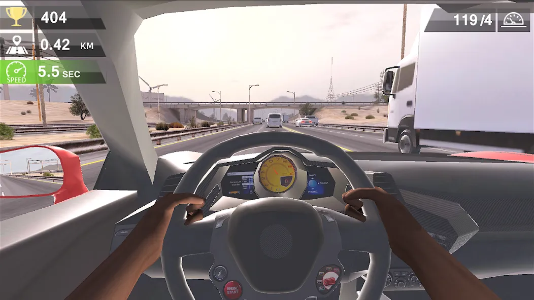 Racing Traffic Car Speed [МОД: Много монет, Открытые уровни и Мега MOD] Screenshot 1