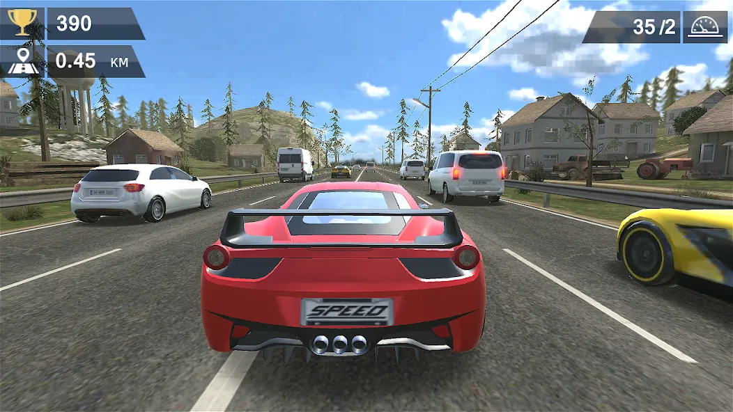 Racing Traffic Car Speed [МОД: Много монет, Открытые уровни и Мега MOD] Screenshot 5