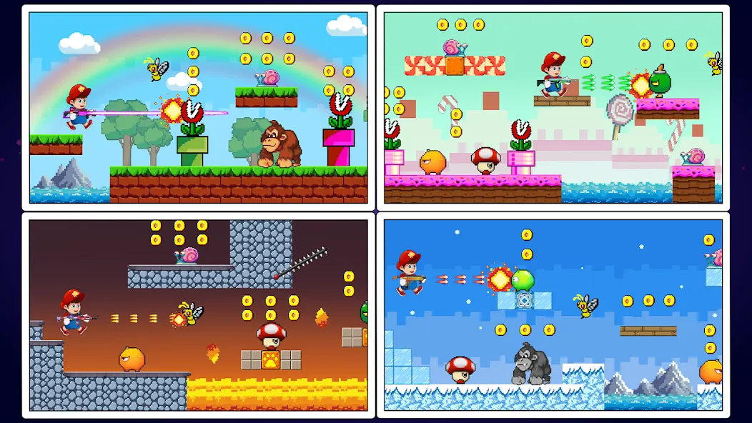 Super Mano : Adventure Jump (упер кэт ган) [МОД: Все открыто, Дополнительные деньги и Меню MOD] Screenshot 3