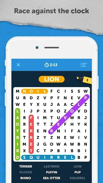 Infinite Word Search Puzzles (Инфинити ворд срч пазлы) [МОД: Меню, Бесконечные монеты и Открытые уровни] Screenshot 1