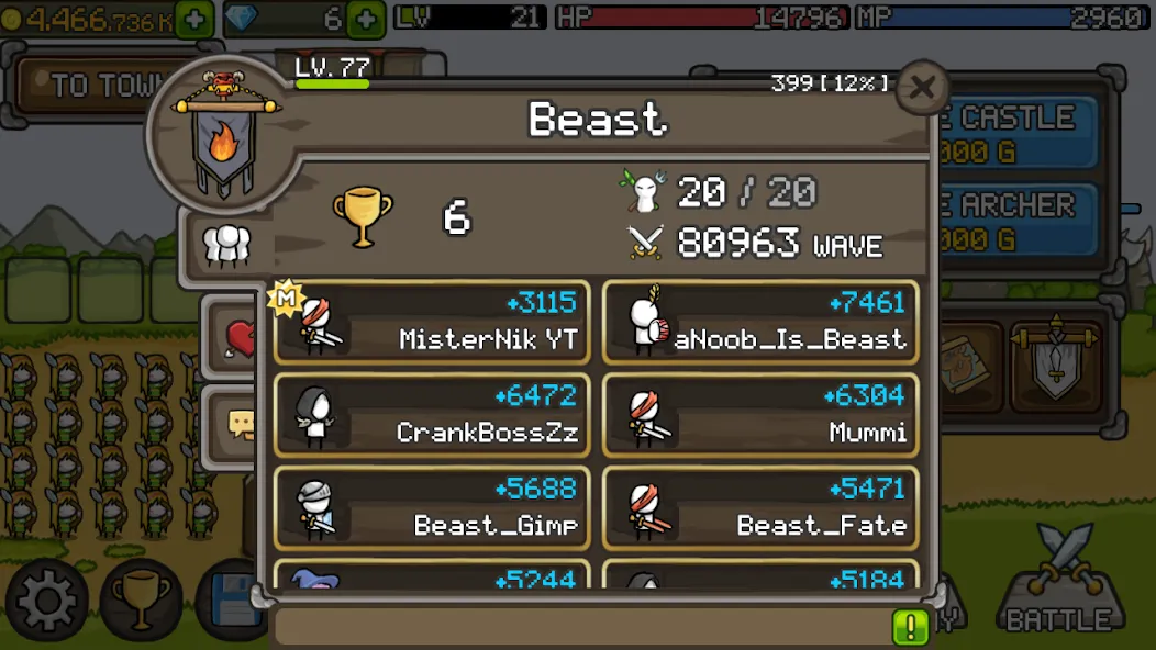 Grow Castle - Tower Defense (Гроу Касл) [МОД: Все открыто, Дополнительные деньги и Меню MOD] Screenshot 4