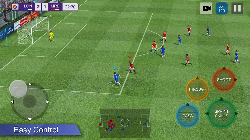 Pro League Soccer (Про лига футбола) [МОД: Деньги, Монеты и Меню MOD] Screenshot 1