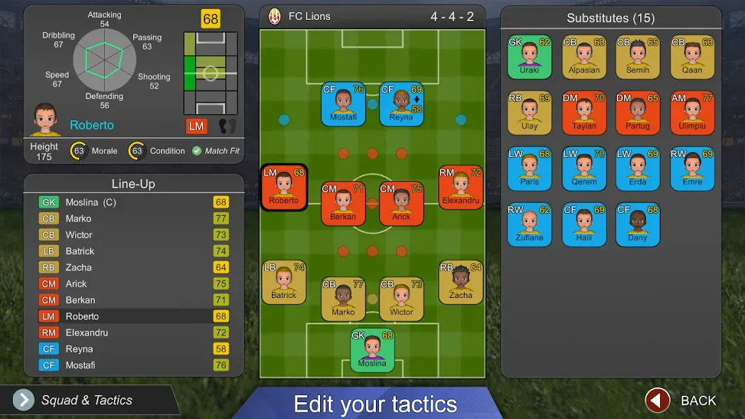 Pro League Soccer (Про лига футбола) [МОД: Деньги, Монеты и Меню MOD] Screenshot 5