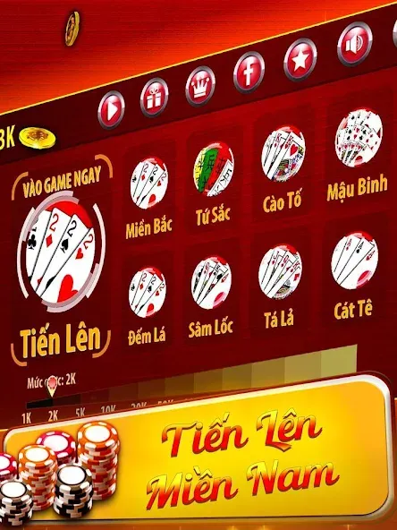 Tiến Lên Miền Nam - Tien Len [МОД: Деньги, Монеты и Меню MOD] Screenshot 1