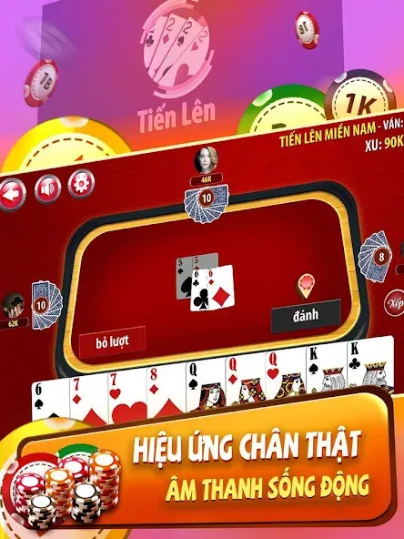 Tiến Lên Miền Nam - Tien Len [МОД: Деньги, Монеты и Меню MOD] Screenshot 4