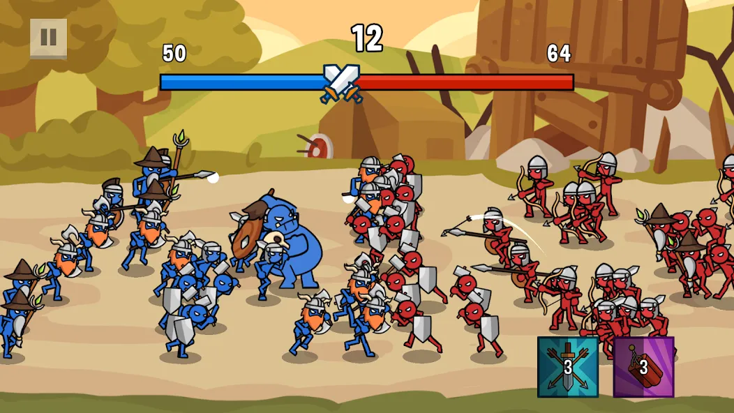 Stick Battle: War of Legions (Стик битва) [МОД: Все открыто, Дополнительные деньги и Меню MOD] Screenshot 1