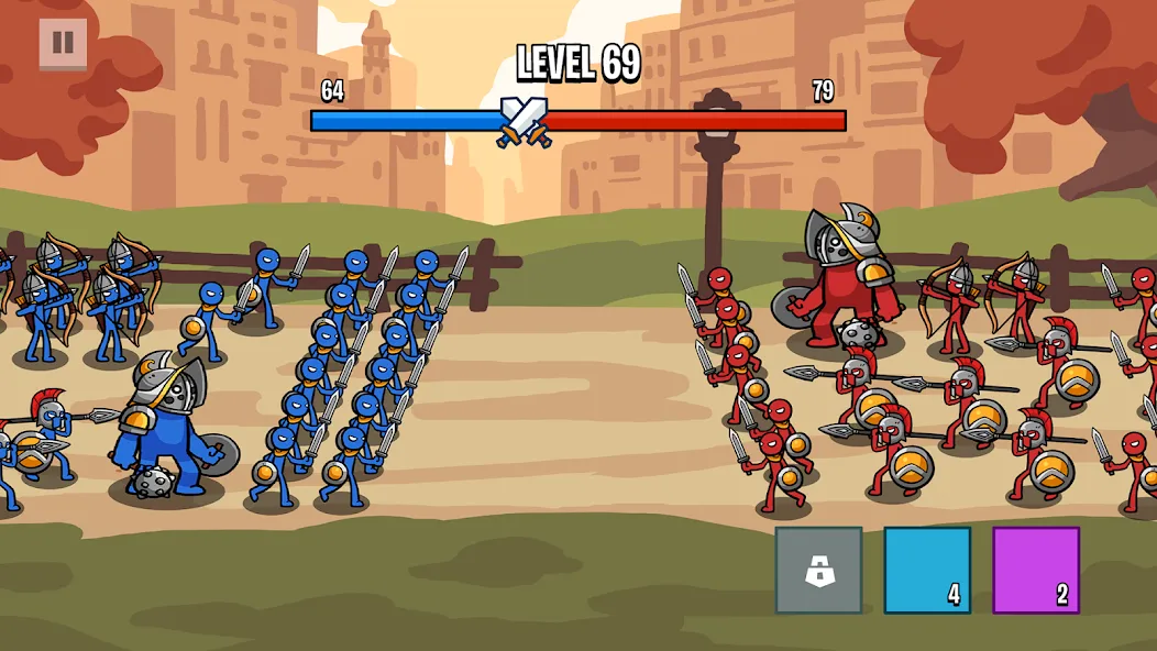 Stick Battle: War of Legions (Стик битва) [МОД: Все открыто, Дополнительные деньги и Меню MOD] Screenshot 2