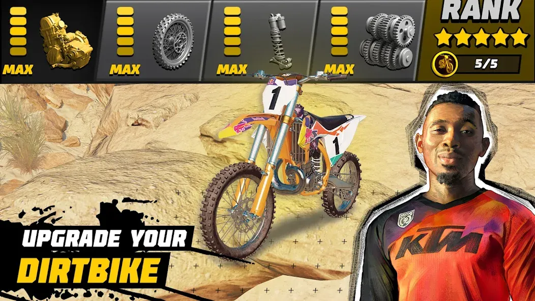 Dirt Bike Unchained: MX Racing (Дерт Байк Анчейнд) [МОД: Много денег, Монет и Все открыто] Screenshot 3