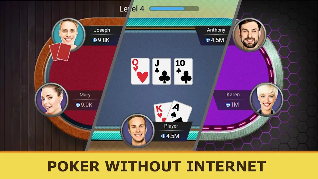 Poker Offline: Texas Holdem [МОД: Бесконечные деньги, Монеты и Мега MOD] Screenshot 2