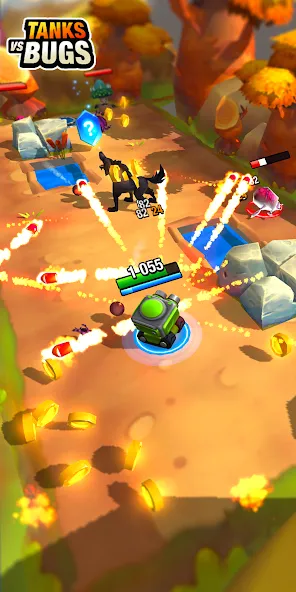 Tanks vs Bugs (Танки против жуков) [МОД: Меню, Бесконечные монеты и Открытые уровни] Screenshot 3