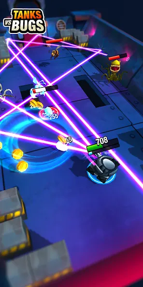 Tanks vs Bugs (Танки против жуков) [МОД: Меню, Бесконечные монеты и Открытые уровни] Screenshot 4