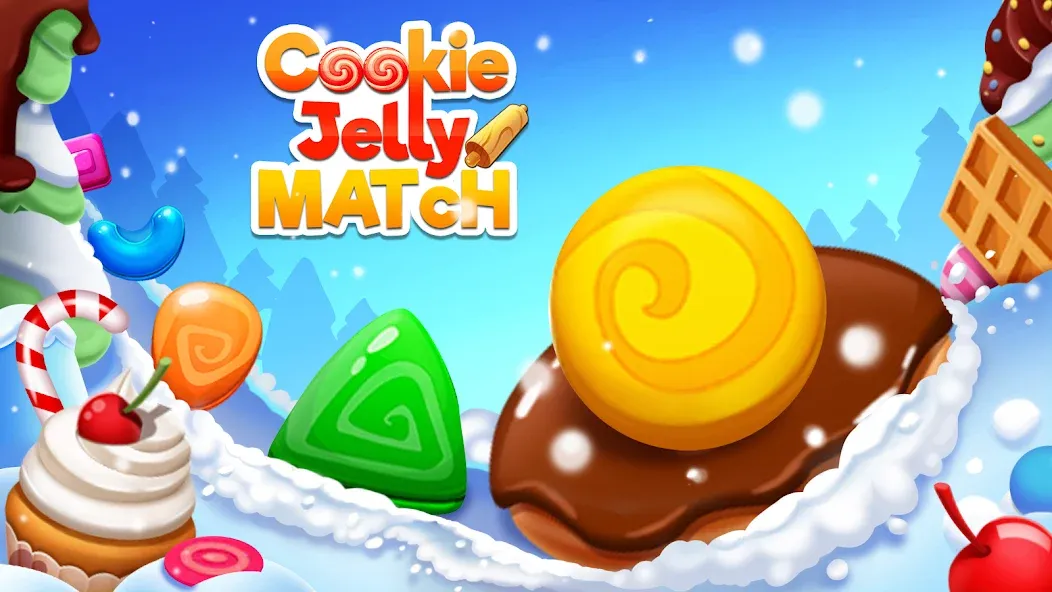 Cookie Jelly Match (Куки Джелли Матч) [МОД: Все открыто, Дополнительные деньги и Меню MOD] Screenshot 1