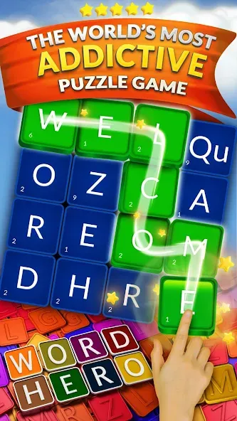 WordHero : word finding game (ВордХиро) [МОД: Все открыто, Дополнительные деньги и Меню MOD] Screenshot 1