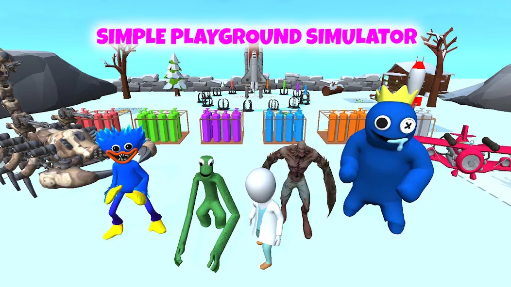 Grimace monster playground (Батл Плейграунд Монстерс) [МОД: Много денег, Монет и Все открыто] Screenshot 4