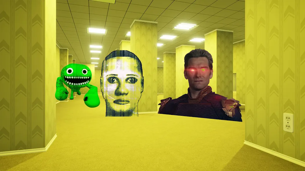 Nextbots In Backrooms: Shooter (Некстботс в комнатах позади) [МОД: Бесконечные деньги, Монеты и Мега MOD] Screenshot 3