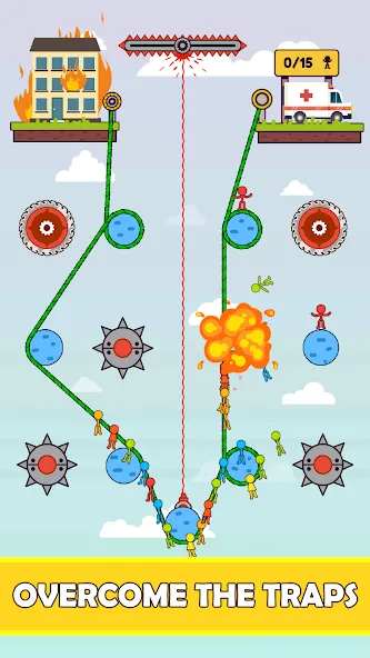 Rope Puzzle (Роуп Паззл) [МОД: Все открыто, Дополнительные деньги и Меню MOD] Screenshot 4