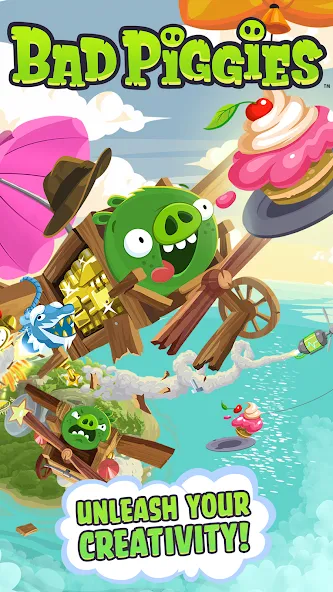 Bad Piggies (Бэд Пиггиз) [МОД: Все открыто, Дополнительные деньги и Меню MOD] Screenshot 1