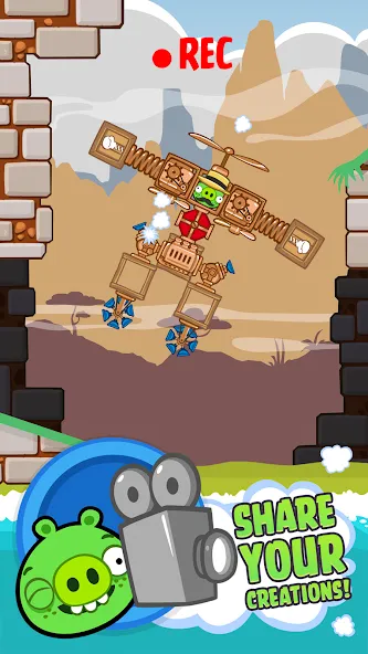 Bad Piggies (Бэд Пиггиз) [МОД: Все открыто, Дополнительные деньги и Меню MOD] Screenshot 5