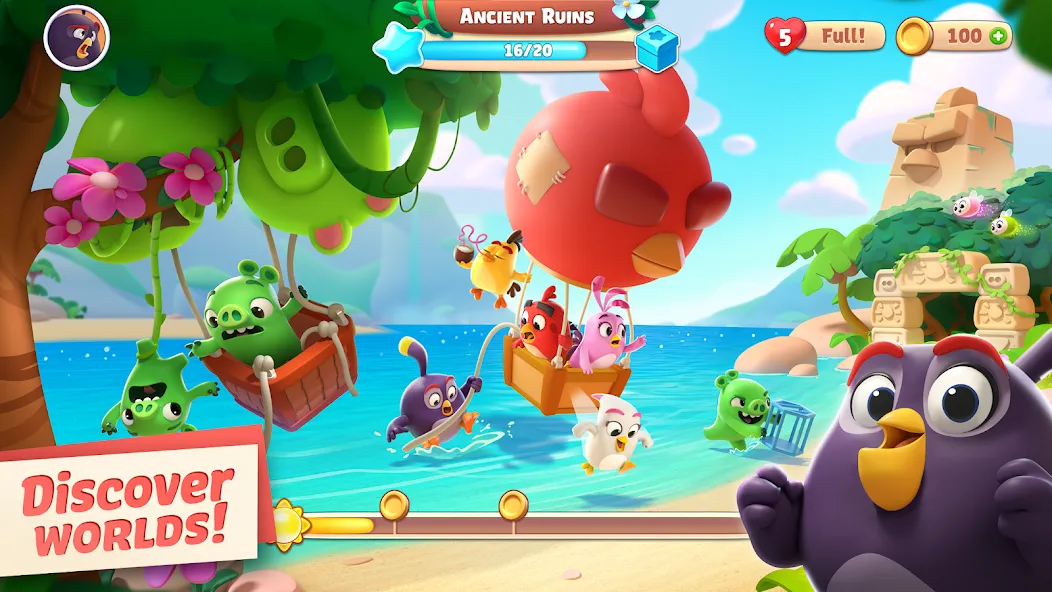 Angry Birds Journey (Энгри Бердс Джорни) [МОД: Деньги, Монеты и Меню MOD] Screenshot 2