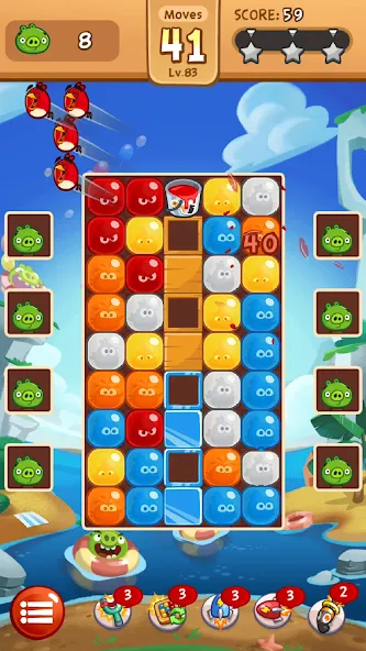 Angry Birds Blast (Энгри Бердс Бласт) [МОД: Меню, Бесконечные монеты и Открытые уровни] Screenshot 1